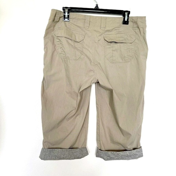 EDDIE Bauer hiking capris pants 10 beige - Picture 1 of 10